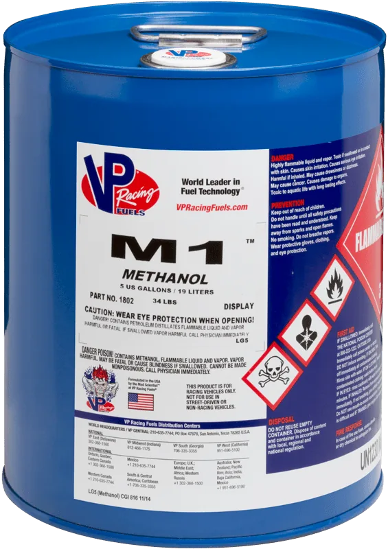 VP Racing M1 Fuel: Methanol Fuel for Racing – 5 Gal.