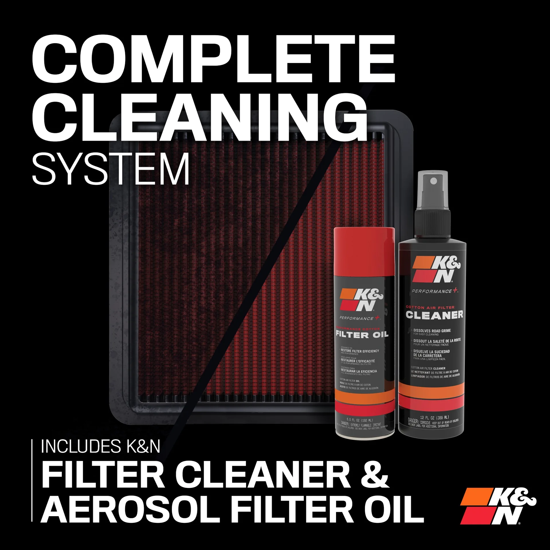 K&N Recharger - Air Filter Care Service Kit Aerosol - Cleaning Kit